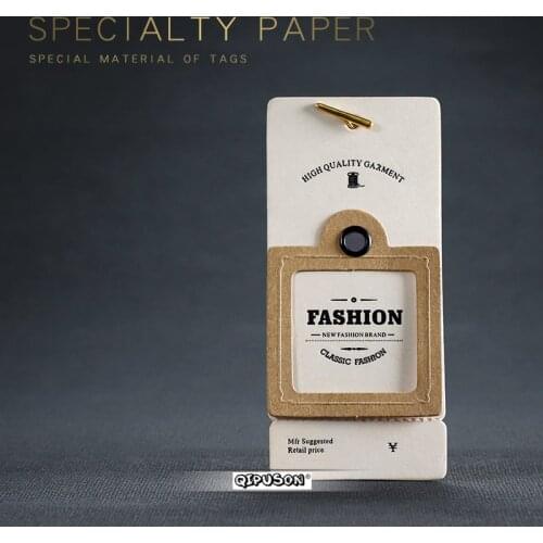 Customized print clothing hang tag paperboard garment swing hanging tag hand tags paper tags KK19004