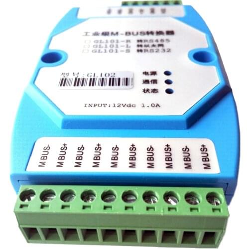 MBUS / M-BUS to MODBUS-RTU converter RS485 can be connected to 500 MBUS instruments to support transparent transmission