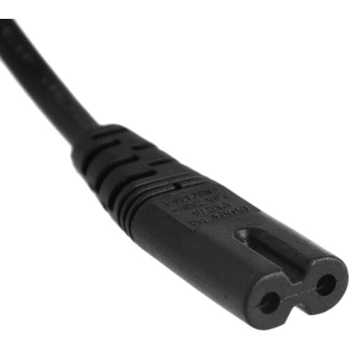 Short C7 To EU European 2-Pin Plug AC Power Cable Lead Cord 1.5M 5Ft Figure 8