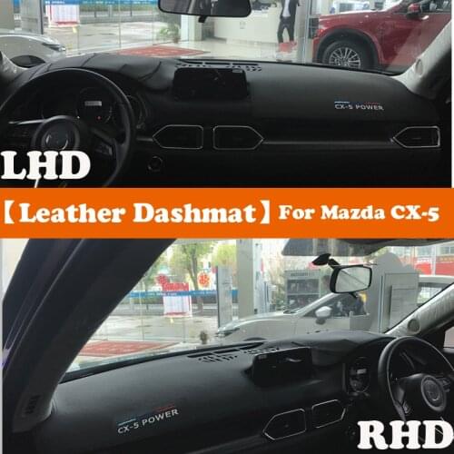 Leather Dashmat Accessories Car-Styling Dashboard Covers Pad Dash Mat Sunshade Carpet For Mazda CX-5 2017-2020 MK2 KF CX5 CX 5