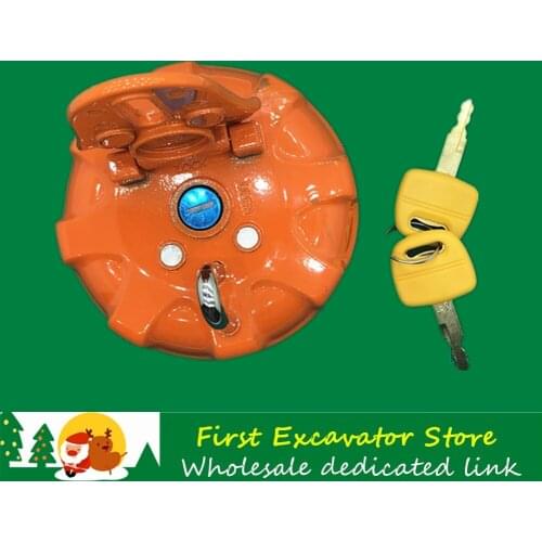 Excavator accessories For HITACHI ZAX EX60/70/120/200/300-2-3-5-6 Fuel tank cap High quality anti-theft diesel tank cap 10PCS