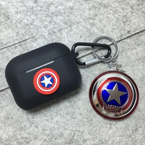 Cartoon Marvel Earphone Case for Apple Airpods Pro Soft Silicone Wireless Bluetooth Headphone Protective Cover With Key Chain