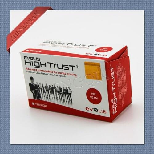 Original Evolis R3314 YMCKOK color ribbon for use with the evolis dual-sided card printer