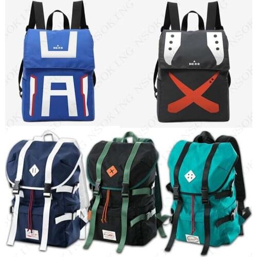 Anime Boku no Hero Academia My Hero Academia cosplay Backpack Midoriya Izuku Canvas Student Black Schoolbag Unisex Travel Bags