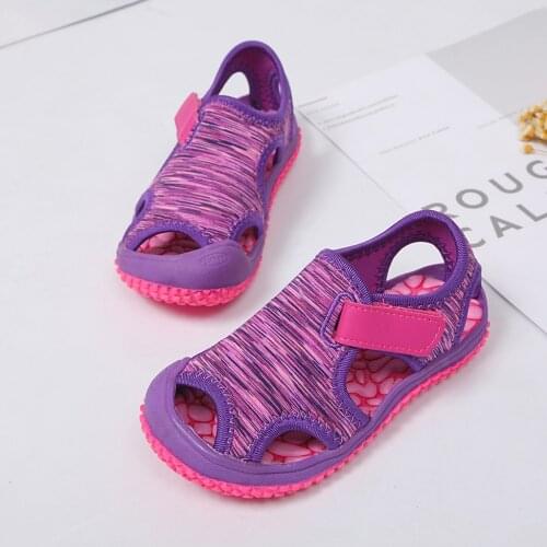 Childrens Sandals Boys Beach Shoes Solid Bottom Soft Wear Non-slip Girls Baby Toddler Shoes Kids Barefoot Shoes Outdoor Sneaker