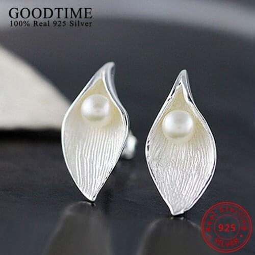 100% Real Genuine 925 Sterling Earrings Jewelry Solid 925 Silver Stud Earrings Brincos fashion women jewelry AJE076