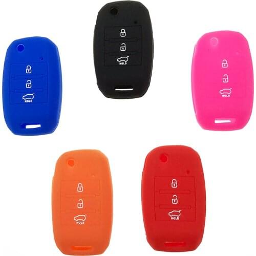 Silicone Car Key Fob Cover Case Flip Folding Remote Protect Skin Set Cap for KIA Rio Sportage Ceed Sorento Cerato K2 K3 K4 K5