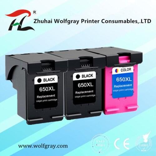 Compatible Ink Cartridge 650XL Replacement for HP 650 XL for HP650 Deskjet 1015 1515 2515 2545 2645 3515 3545 4515 4645 printer