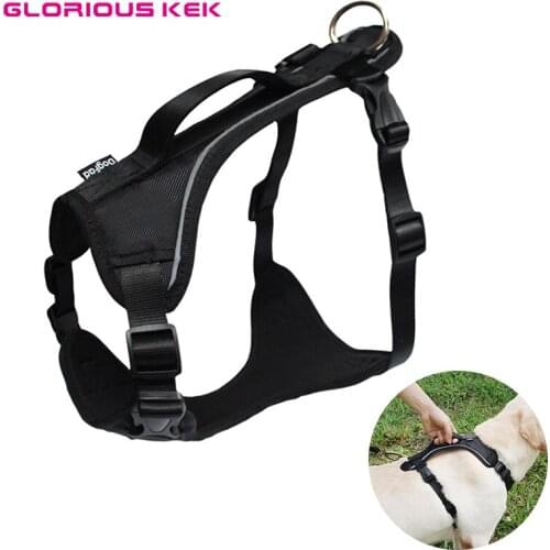 GLORIOUS KEK Dog Harness for Large Dogs Reflective Pet Harness Vest Soft Padded Outdoor Sport Dog Harness for Husky Heavy Duty L