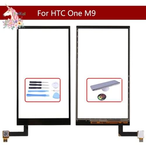 High Quality 5.0" For HTC One M9 Touch Screen Sensor Digitizer Glass Front Outer Touch Panel Lens NO LCD Replacement