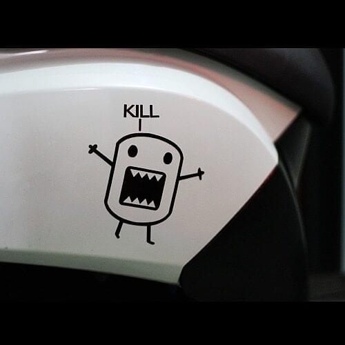 XGS DECAL car stickers domo 12cm x 11.6cm kun kill jdm reflective stickers car motorcycle waterproof stickers