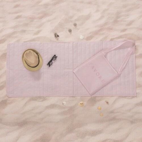 Beach Bed Set With Bag Fiber Filled For Women Sunbed Summer Sandy Seashore Towel Color 65X150 Cm