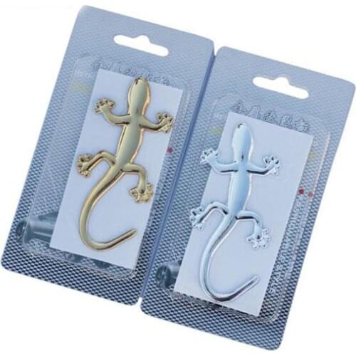 1pcs Funny 3D Gecko Car Sticker Soft PVC Chromed Badge Emblem Sticker Car Decoration Automobile Decals Car-Styling Accessories