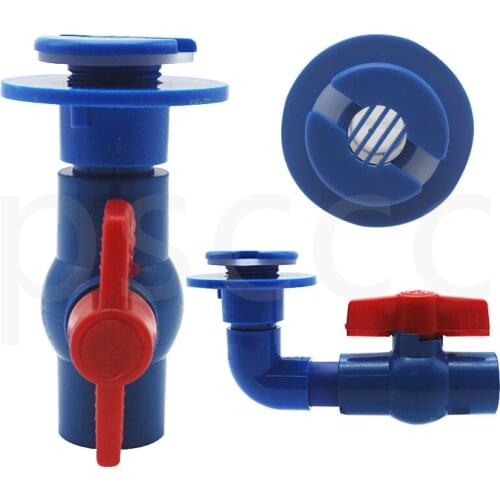 25mm-50mmO.D Water Drain joint for Aquarium For Garden water Tank bottom facing Drain Joint PVC pipe Adapter Pipe Connector
