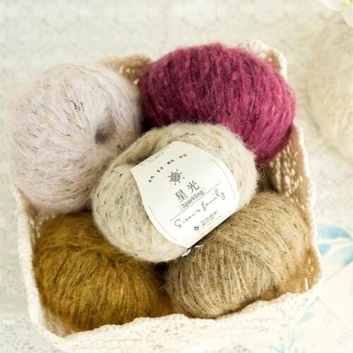 6pcs 50g/ball Hand knitting DIY hook stick needle womens self knitting sweater scarf thread Hat Doll wool ball