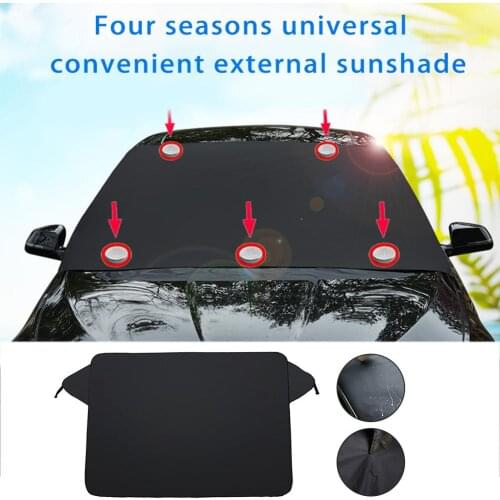 Car Sun Shade Car Sunshade Folding Aluminum Foil Insulation Sun Block Magnet Large Sun Block Car Glass Sunshade Car Sun Visor
