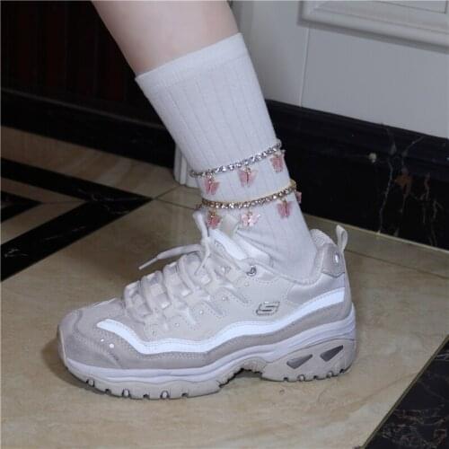 Fashion New Rhinestone Crystal Butterfly Bracelet Anklet for Women Gold Color Sweet Foot Bracelet Fashion Foot Accessories Gift