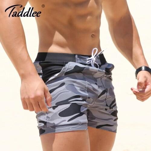 Taddlee Brand Sexy Mens Swimwear Swimsuits Man Plus Big Size XXL Camouflage Basic Swimming Beach Long Board Shorts Boxer Men