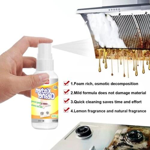 Household Kitchen Heavy Oil Grease Cleaner Strong Kitchen Detergent Cleaning Bubble Spray Decontamination Spray