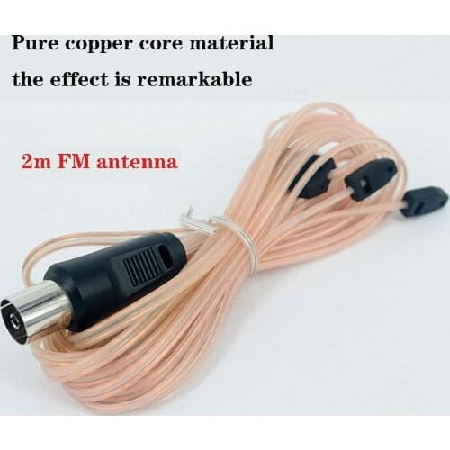 FM radio antenna MD audio amplifier FM boost signal receiver antenna transparent straight female antenna