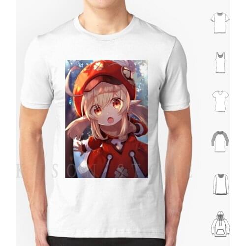 Klee T Shirt Print For Men Cotton New Cool Tee Klee Loli Kawaii Anime Genshin Impact Genshin Impact Game Geek