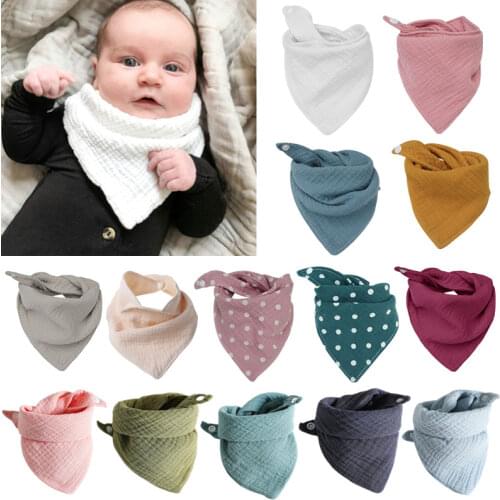 Cotton Infant Baby Bib Newborn Dot Triangle Scarf Feeding Saliva Towel Bandana Burp Cloth Baby Boy Girl Shower Gifts