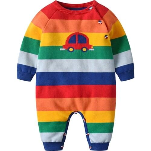 Baby Rompers Long Sleeve Newborns Infant Boys Girls Swaters Jumpsuits Autumn Winter Cotton Toddler Kids Overalls Knitted Clothes