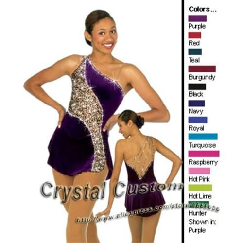 Beautiful Girls Ice Skating Dresses With Spandex Graceful New Brand Figure Skating Competition Dress Custom DR2673