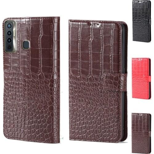 Luxury Crocodile design Flip Leather Wallet Phone Case For Tecno Camon 17 Phone cover card slot