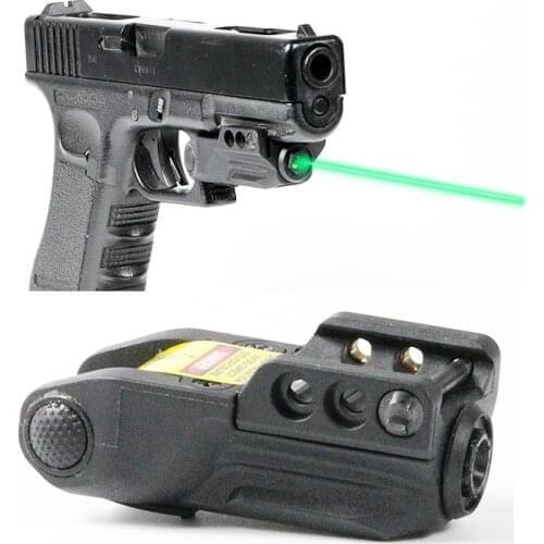Laserspeed Low Profile Green Laser Sight Built-In Rechargeable Battery Subcompact Green Laser Fit Airsoft Glock Railed Pistol