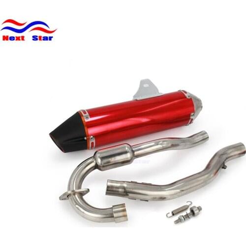 Motorcycle Red Aluminum Muffler Exhaust Pipe For Honda CRF150F CRF230F CRF 150F 230F 2003 2004 2005 2006 2007 2008 2009-2013
