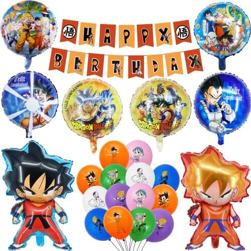 Cartoon WUKONG Balloon Dragon Air Globos Flag Happy Birthday Party Decoration Banner Kids Boy Super Hero Balloon Childrens Toys