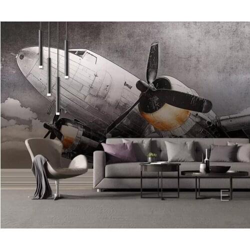 Customized mural wallpaper European nostalgic fighter fresco living room sofa bedroom background