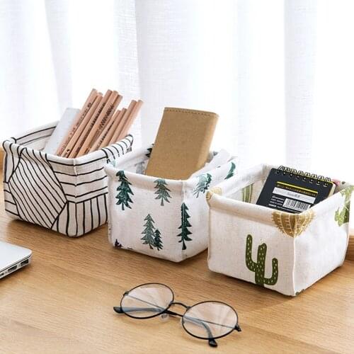 DIY Desktop Storage Basket Sundries Underwear Toy Storage Box Cosmetic Book Organizer Stationery Container Laundry Basket Hot