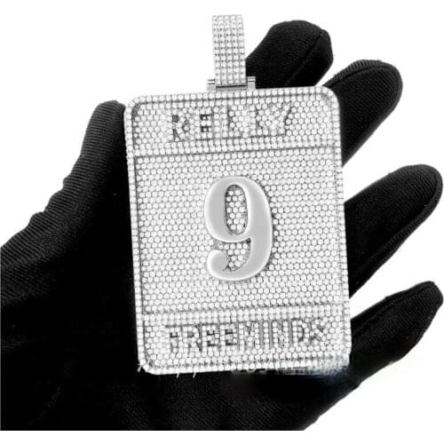 P&Y Customized 2021 New Trendy Iced Out Charm 925 Sterling Silver Pass Diamond Tester VVS Moissanite Price Pendant Necklace
