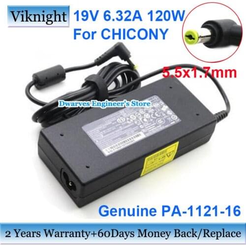 Genuine PA-1121-16 ADP-120ZB BB 19V 6.32A 120W Chicony AC Adapter Power Supply for ACER Aspire V3 Series Laptop Charger