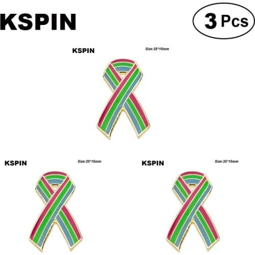 Polysexual pride Bow Flag Brooches Lapel Pin Flag badge Brooch Pins Badges