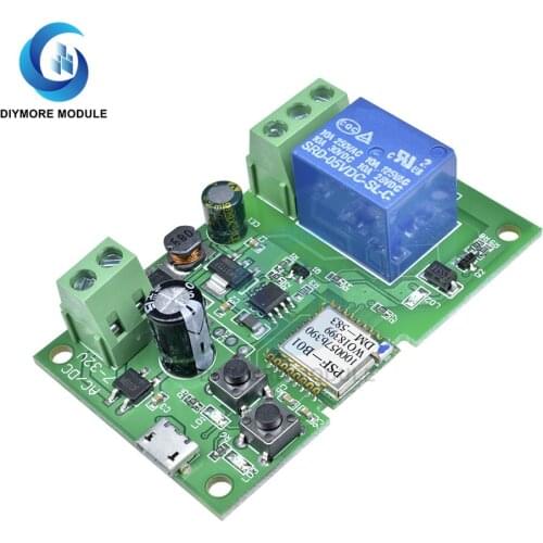 Wifi Wireless Switch Relay Module DC 5V-32V Self-lock WiFi Relay Module Smart Home Phone APP Remote Control Switch for Arduino