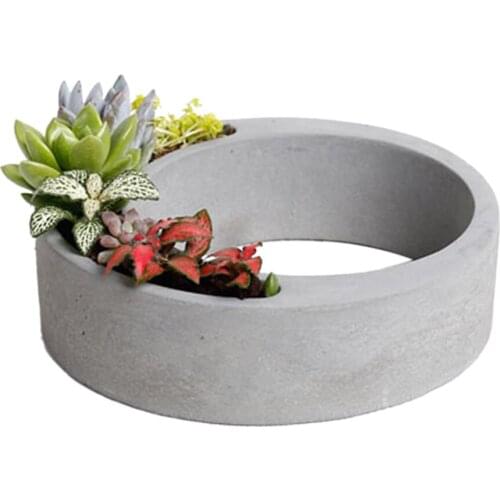 Hollow Flowerpot Silicone Molds Shaped Cement Flowerpot Molds Home Decor Concrete Planter Pallet Silicone Mold
