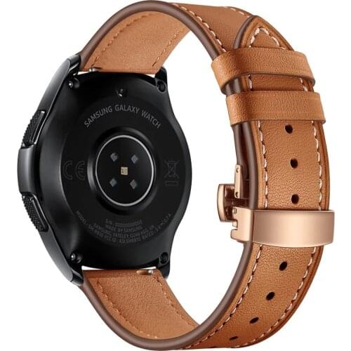 Leather strap for Samsung Active 2 44mm 40mm SM-R820 R830 Galaxy Watch 46mm 42mm Active2 Gear S3 Wrist band Bracelet Watchband