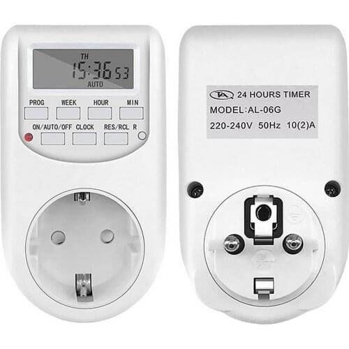 Electric Digital Display EU Plug Socket Countdown Timer Switch Kitchen Timing розетка