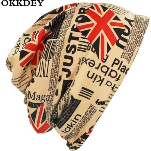 Autumn And Winter Women Men Skullies Beanies Fashion Female Hats Unisex Letter Print Hip-hop Knitted Warm Hat Ladies Scarf