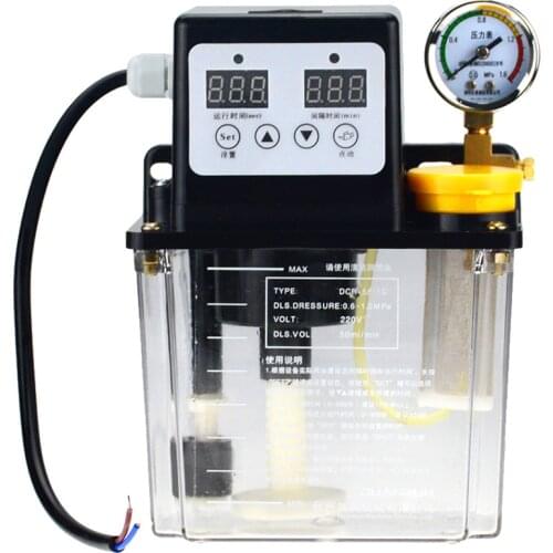 1PC 220V 1L 2L 2 Liters Lubricant Pump Automatic Lubricating Oil Pump CNC Electromagnetic Lubrication Pump Lubricator
