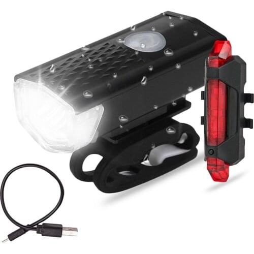 Bicycle Light Waterproof Front Back Rear Tail Light LED USB Rechargeable Mountain Bike Cycling Taillamp Safety Warning Lights