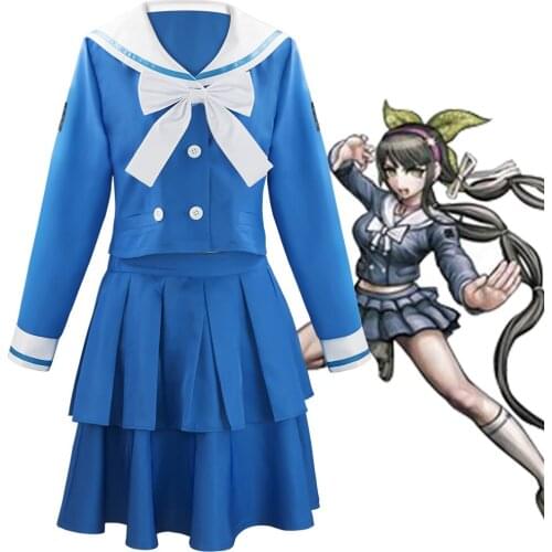 Women Chabashira Tenko Costume Anime Cosplay Sailor Suit Hight School Uniform
