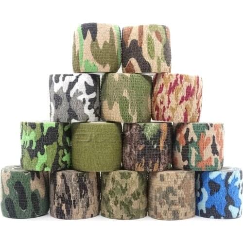 1 Roll U Pick 4.5m*5cm Waterproof Outdoor Camo Hiking Camping Hunting Camouflage Stealth Tape Wraps