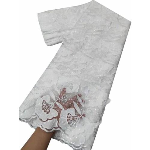 2021 With Sequins Latest Laces Fabric High Quality African Fabric Wedding African Laser Cutting Nigerian Lace Embroidere YTB168