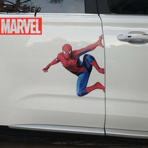 Disney Marvel 3D 3D spider man car sticker motorcycle color sticker car body simulation home cartoon decoration sticker