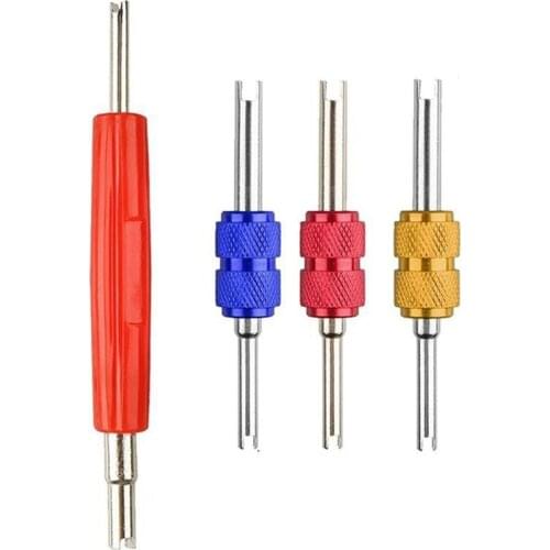 4Pcs R134 R12 A/C HVAC Air Conditioner Schrader Valve Stem Core Remover Tool (Remover Tool)