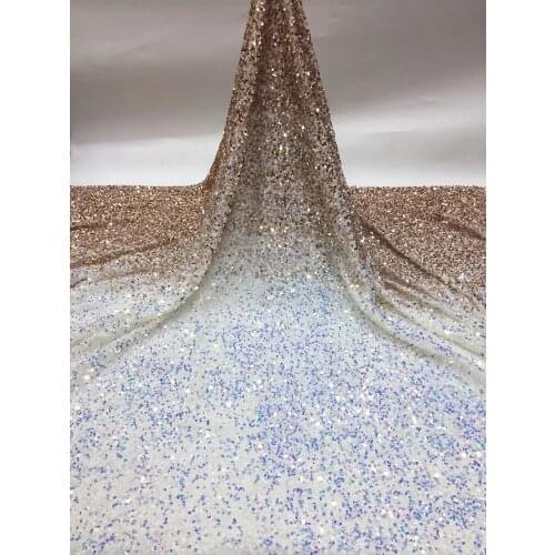 2020 fashion trend classic full of bright sequins two-color three-dimensional embroidery gradient Korean velvet new element 5cm